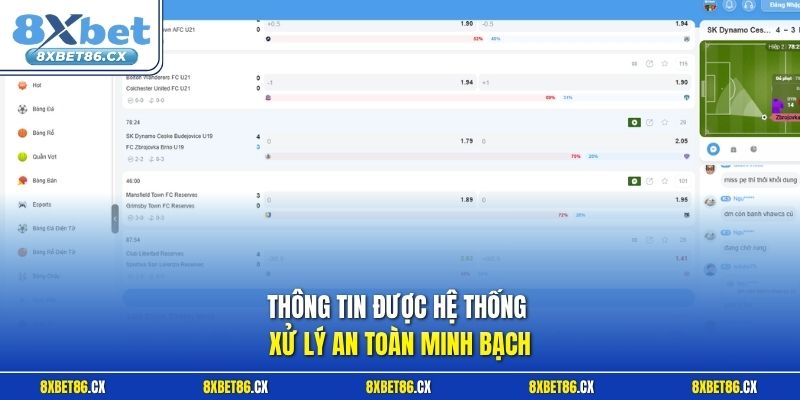 Thông tin được hệ thống xử lý an toàn minh bạch